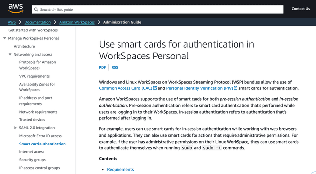 Image of AWS Directory Service Smartcard Authentication